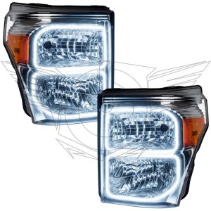 Ford F-250 Headlight Assemblies - ORACLE Lighting - LED Halo ColorSHIFT with BC1 Controller - `11-`16